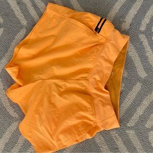 Under Armour Orange Athletic Shorts Lightweight Elastic Waistband